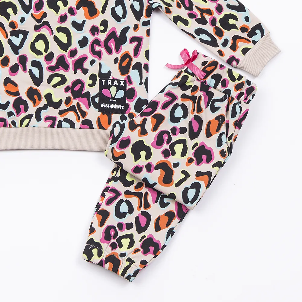 Σετ Φούτερ Κορίτσι Trax “Everywhere” – Πολύχρωμο Animal Print - Image 2