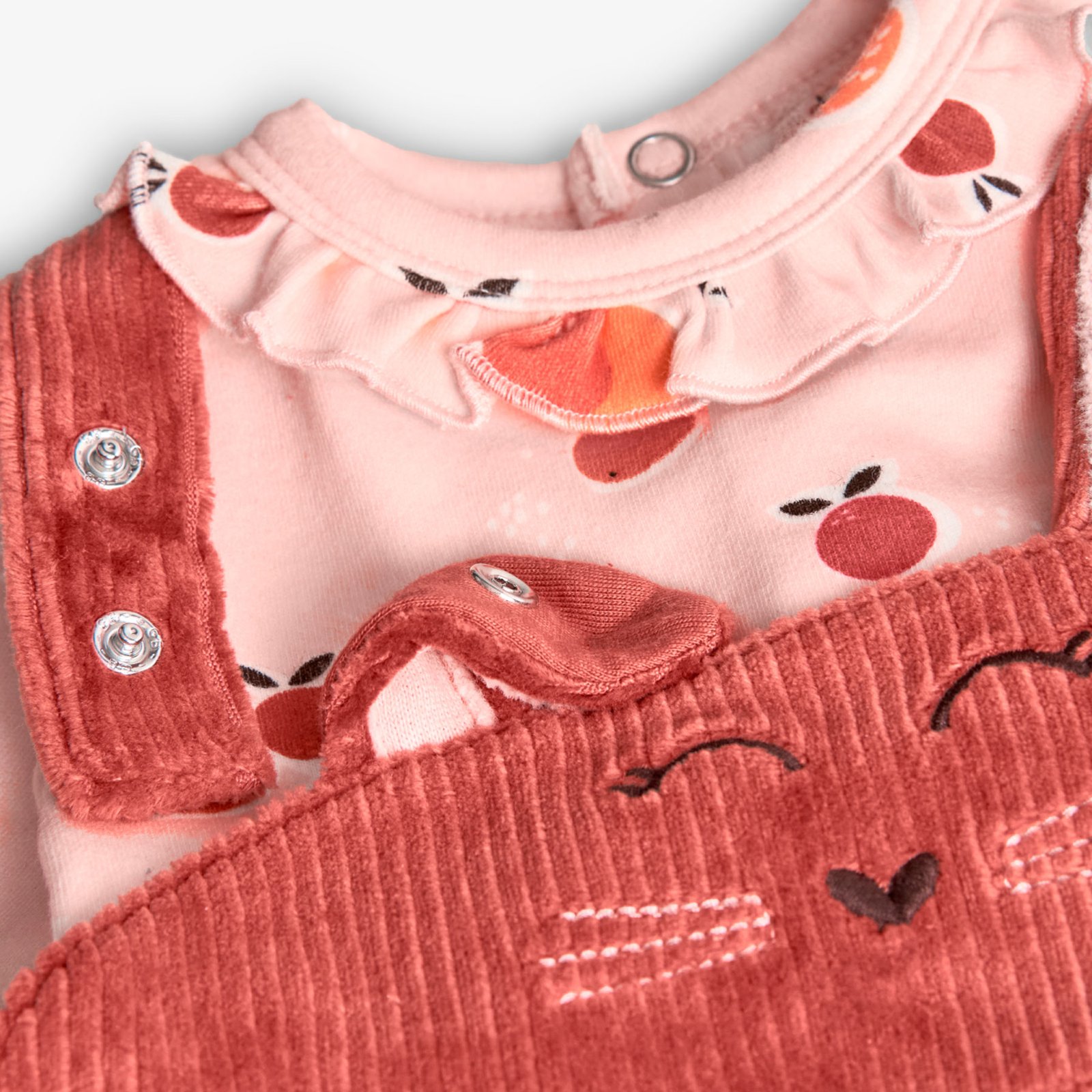 Βρεφικό σετ φόρεμα λαγουδάκι με κορμάκι και ροζ καλσόν - Image 8