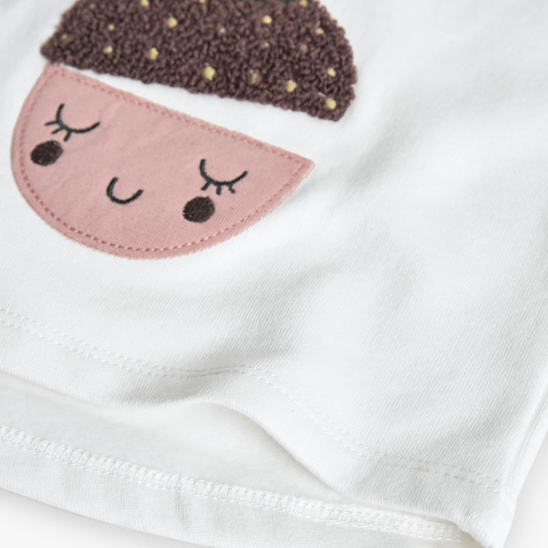 Βρεφικό σετ Boboli μπλούζα με κέντημα και παντελόνι κοτλέ - Image 4