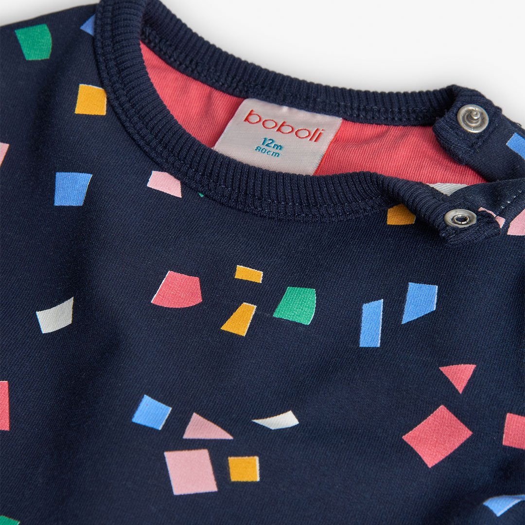 Παιδικό φόρεμα Boboli μπλε με πολύχρωμα σχέδια - Image 3