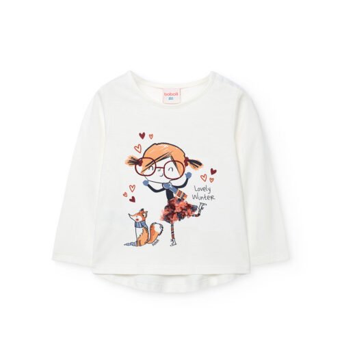 Παιδική Μπλούζα Boboli Lovely Winter Εκρού