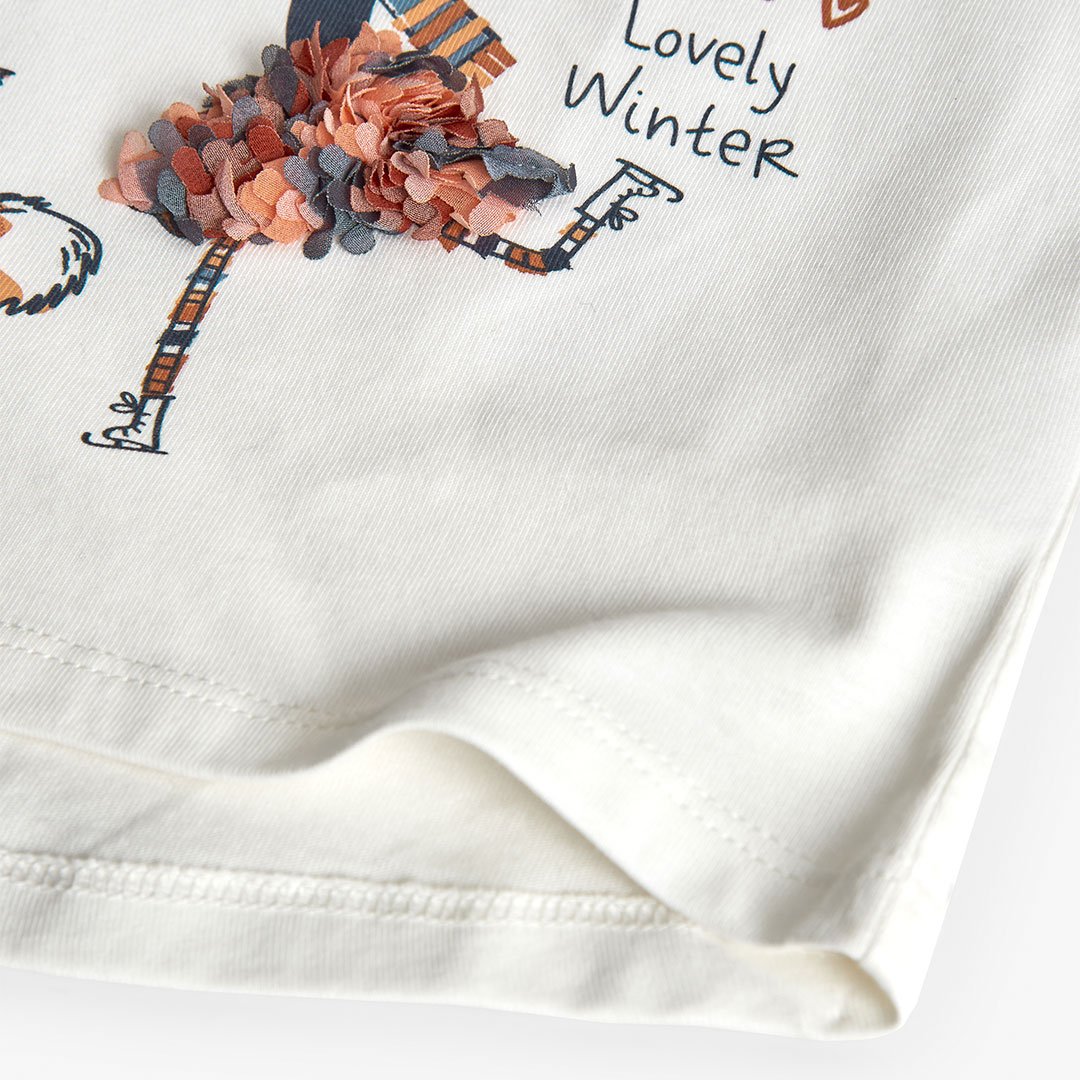 Παιδική Μπλούζα Boboli Lovely Winter Εκρού - Image 4