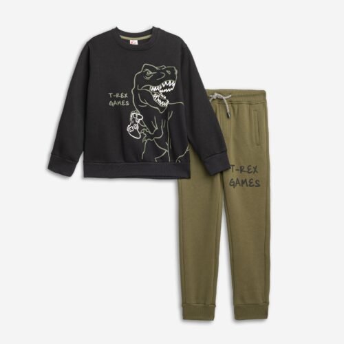 Φόρμα Αγόρι Funky T-Rex Games Μαύρο/Χακί