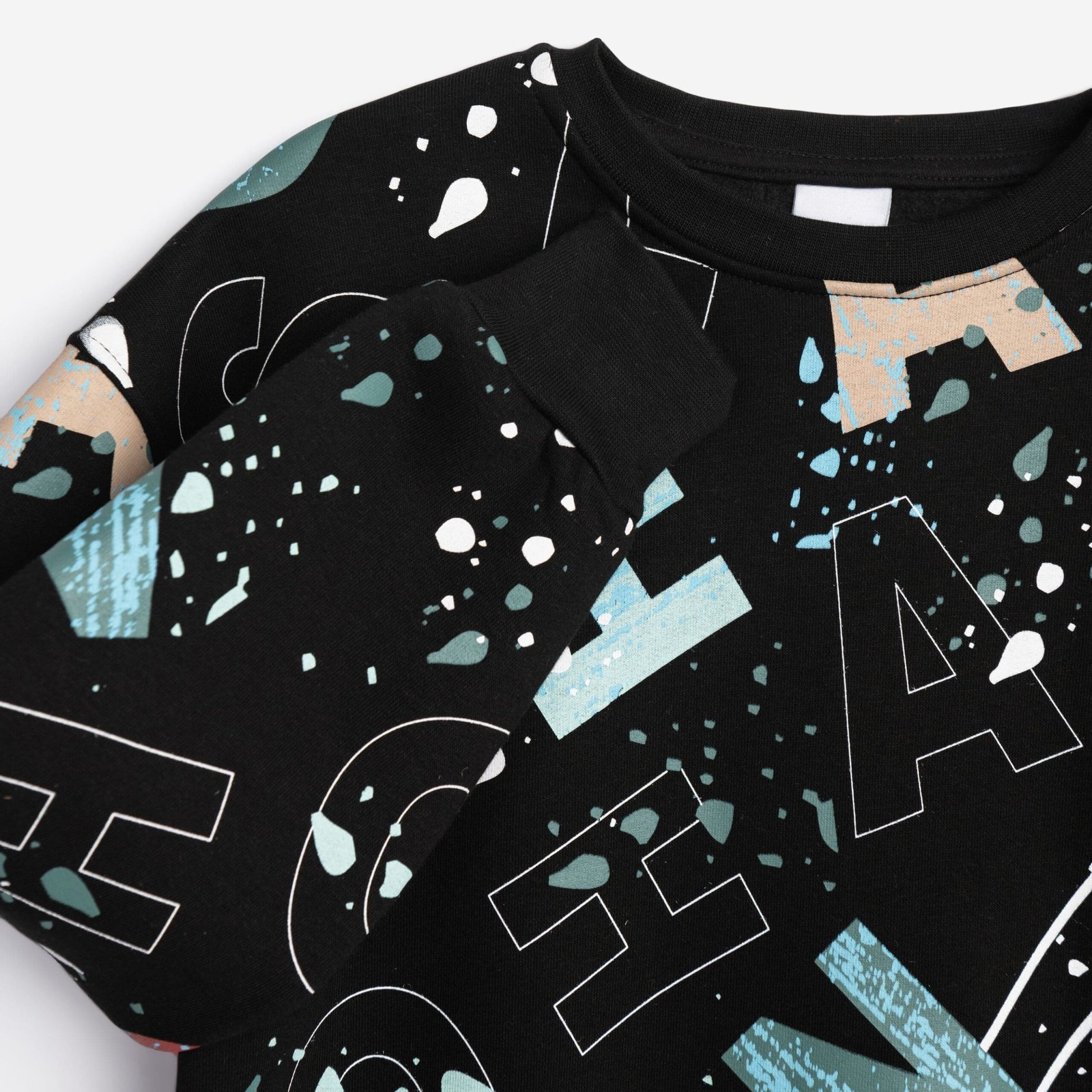 Φόρμα Αγόρι Funky Letters All Over Μαύρη - Image 3