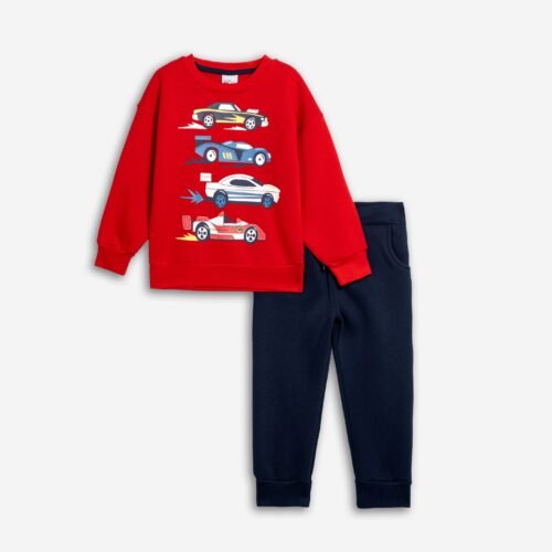 Φόρμα Αγόρι Funky Αυτοκίνητα Κόκκινο/Μπλε