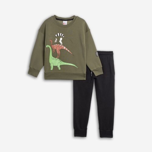 Φόρμα Αγόρι Funky Δεινόσαυροι Χακί/Μαύρο