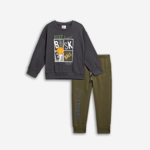 Σετ Αγόρι Funky “Basketball Player” – Λαδί/Γκρι
