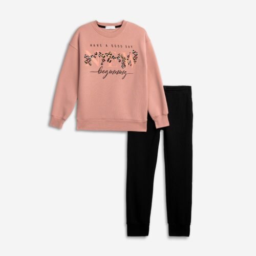 Φόρμα Κορίτσι Funky Ροζ Πούδρας/Μαύρο