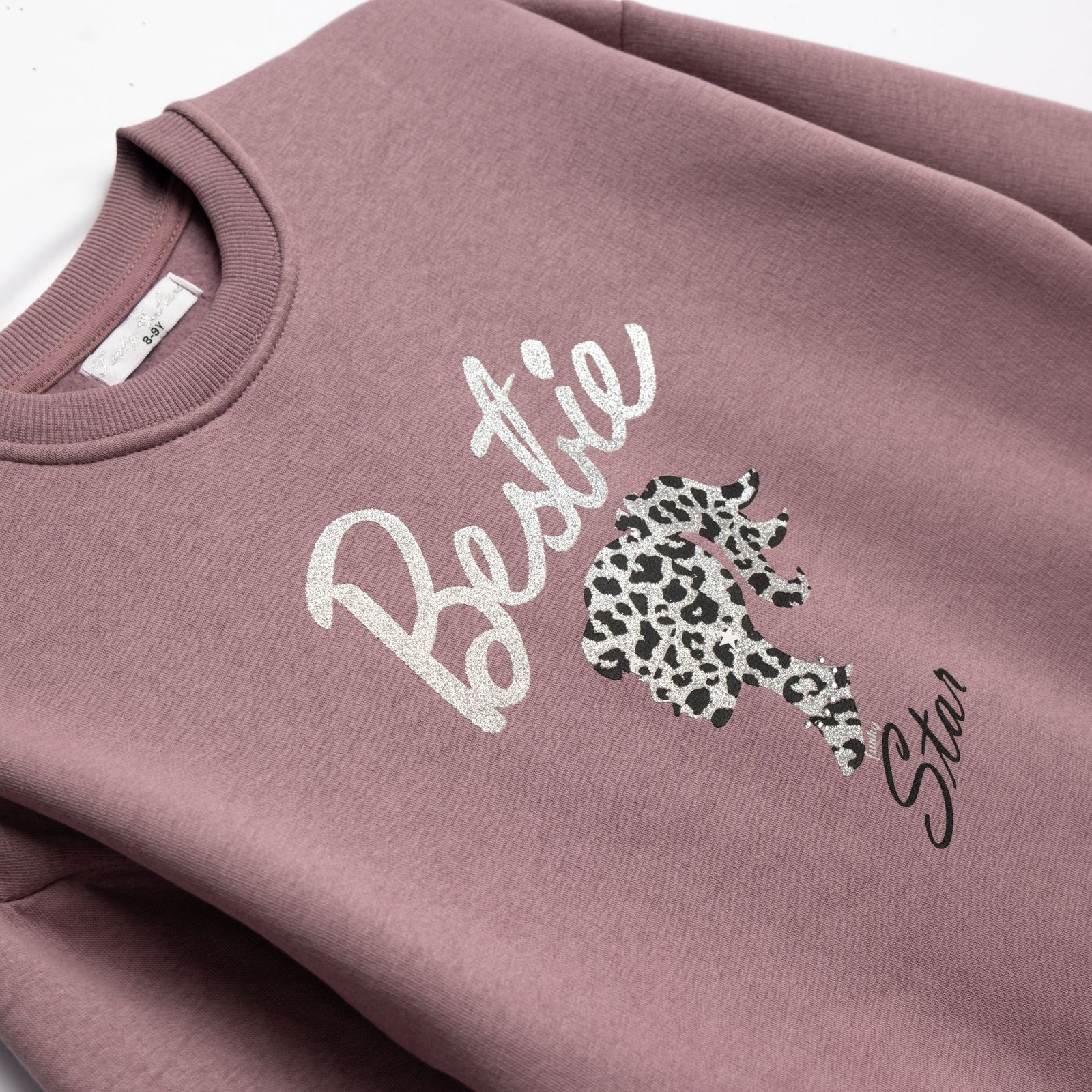 Σετ Φούτερ Κορίτσι Funky “Bestie Star” – Μωβ - Image 3