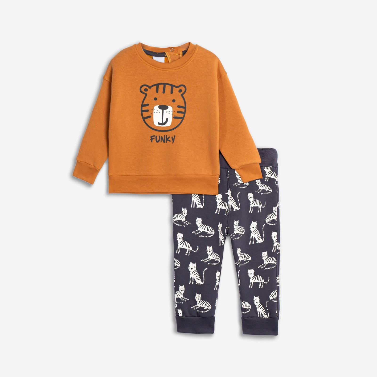Σετ Φούτερ Αγόρι Funky “Tiger Mood” – Πορτοκαλί