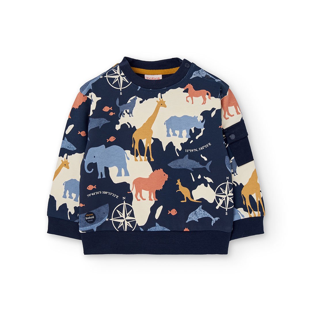 Παιδική Μπλούζα Boboli με Ζωάκια – 100% Βαμβάκι – Μπλε