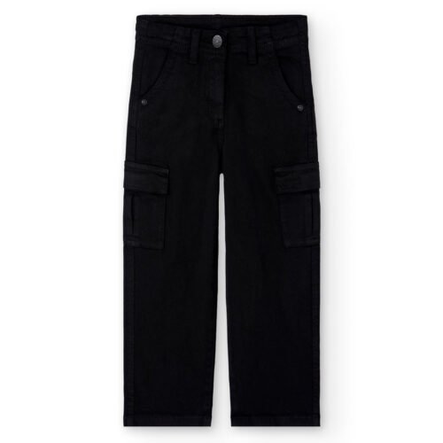 Κοριτσίστικο Παντελόνι Cargo Boboli – Μαύρο – Βαμβάκι & Ελαστάνη