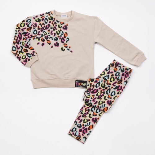 Σετ Φούτερ Κορίτσι Trax “Now or Never” – Μπεζ/Πολύχρωμο