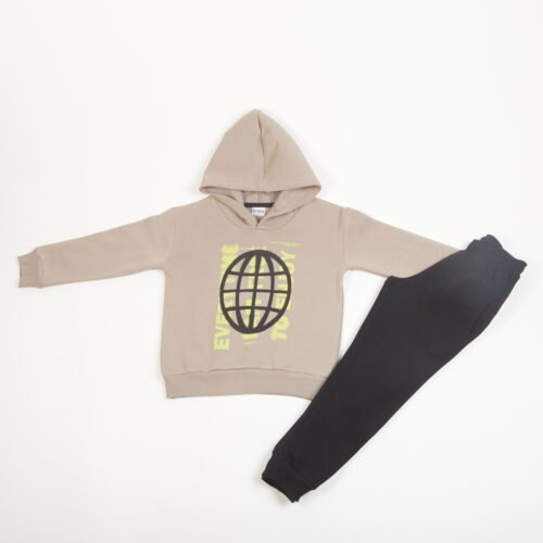 Σετ Φούτερ Αγόρι Trax “Everyone Today” – Μπεζ/Μαύρο