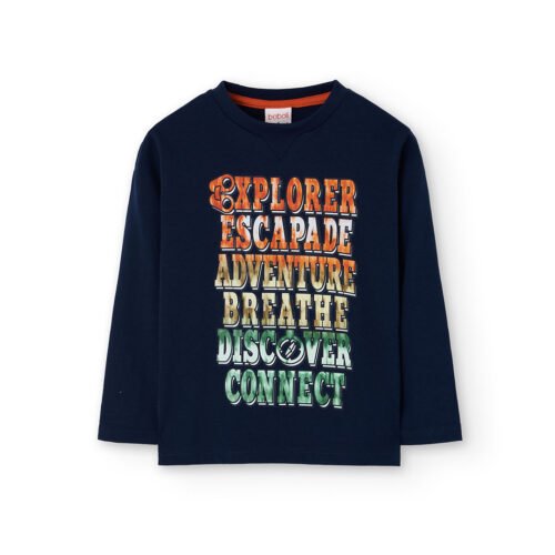 Παιδική Μπλούζα Boboli Μπλε “Explorer Adventure” – 100% Βαμβάκι