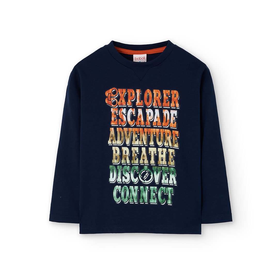 Παιδική Μπλούζα Boboli Μπλε “Explorer Adventure” – 100% Βαμβάκι