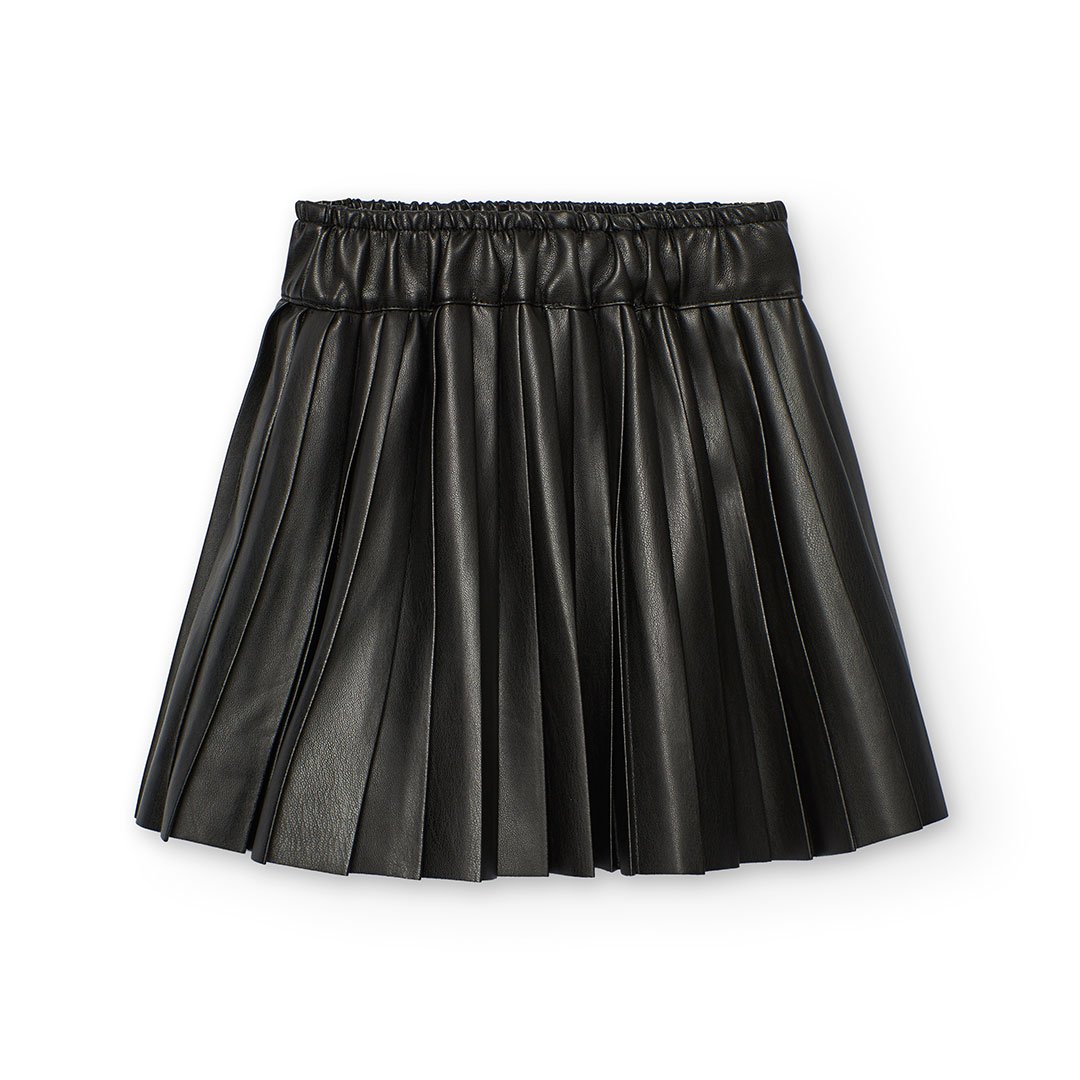 Φούστα Boboli Μαύρη Πλισέ Δερματίνη - Image 2