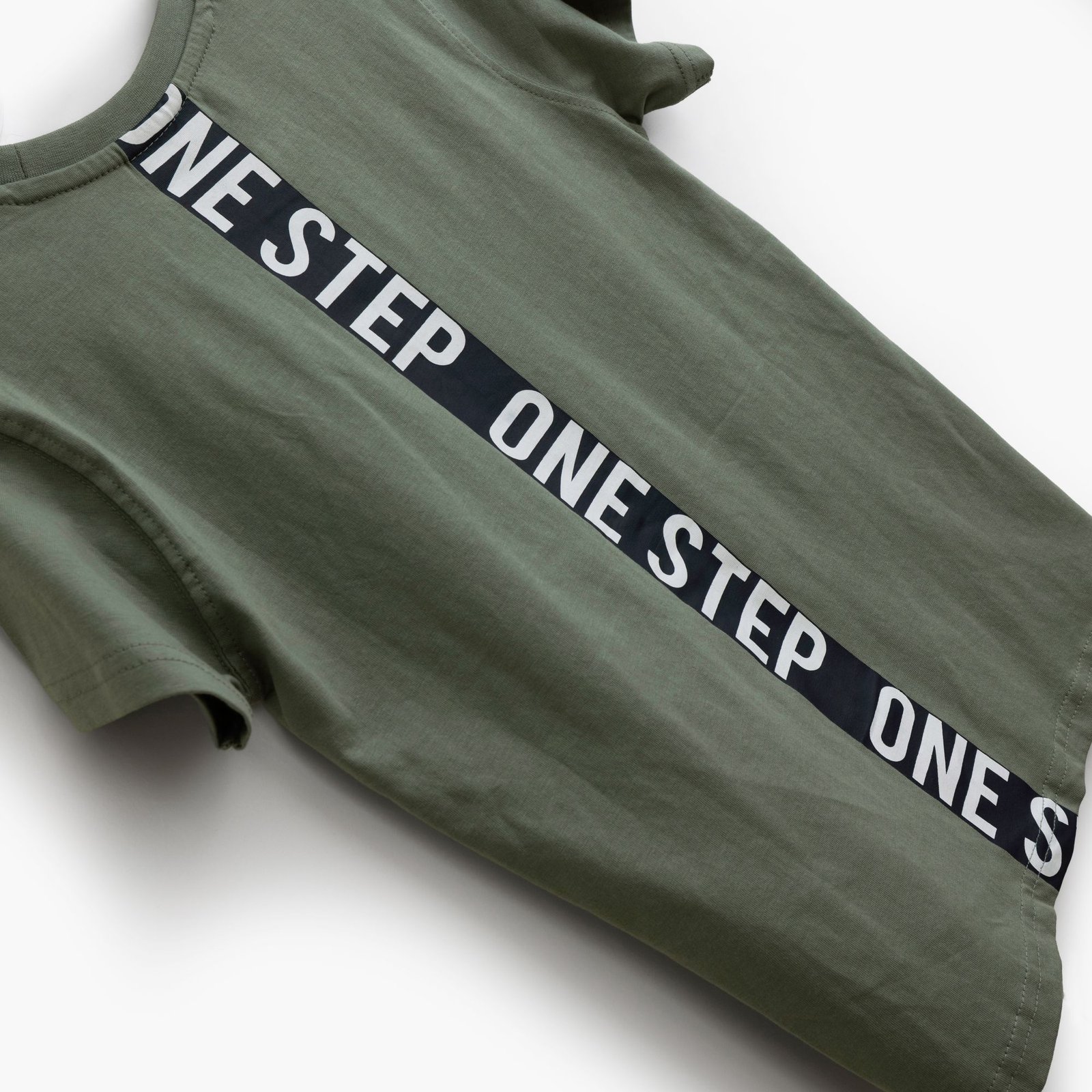 Σετ Μπλούζα & Τζιν Βερμούδα Αγόρι Funky “Up” – Χακί/Μπλε - Image 3