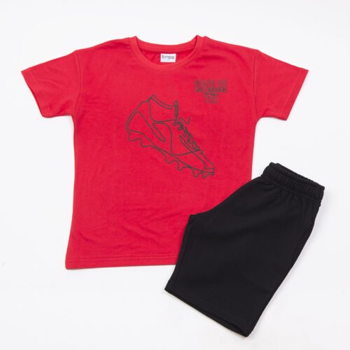 Σετ Μπλούζα & Σορτς TRAX “Game On” – Κόκκινο/Μαύρο