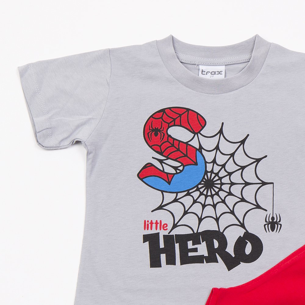 Πυζάμα Αγόρι “Spider Hero” – Γκρι/Κόκκινο - Image 3