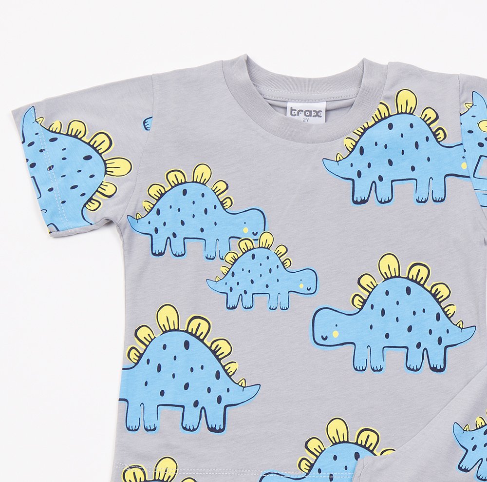 Πυζάμα Αγόρι “Δεινόσαυροι” – Γκρι - Image 3