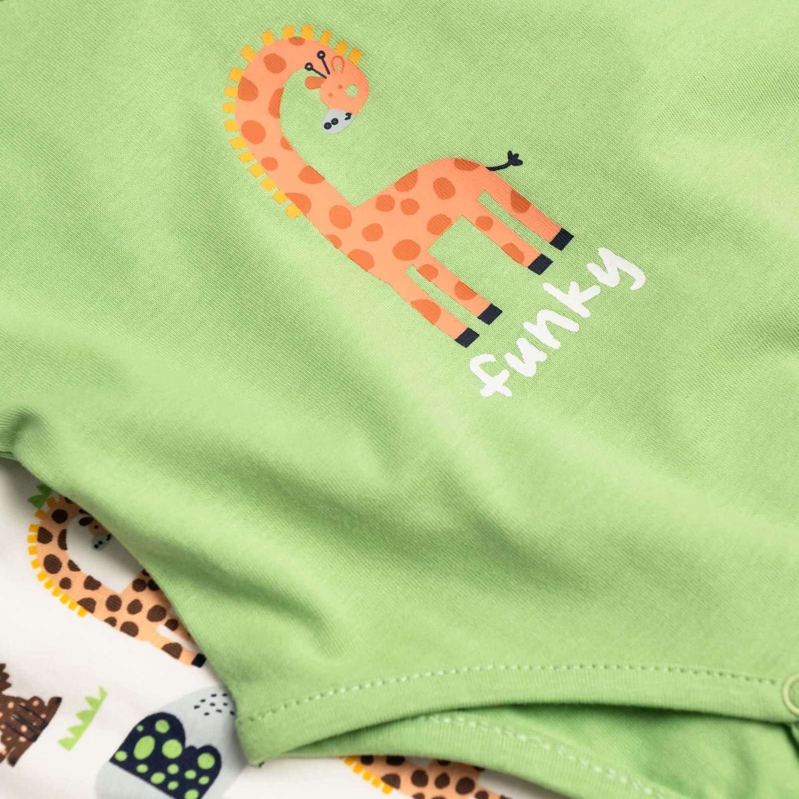 Βρεφικό Σετ Φορμάκια Safari Funky 2 Τεμαχίων – Λαχανί - Image 2