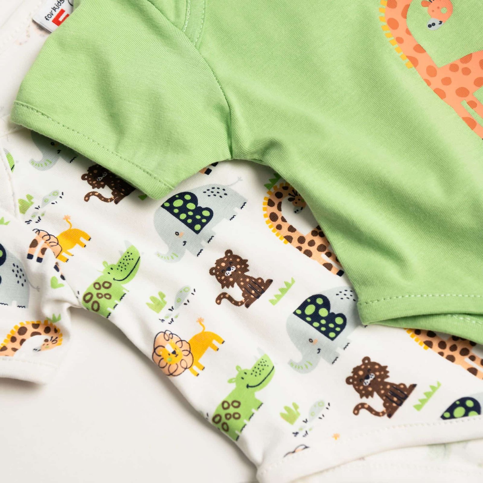 Βρεφικό Σετ Φορμάκια Safari Funky 2 Τεμαχίων – Λαχανί - Image 3