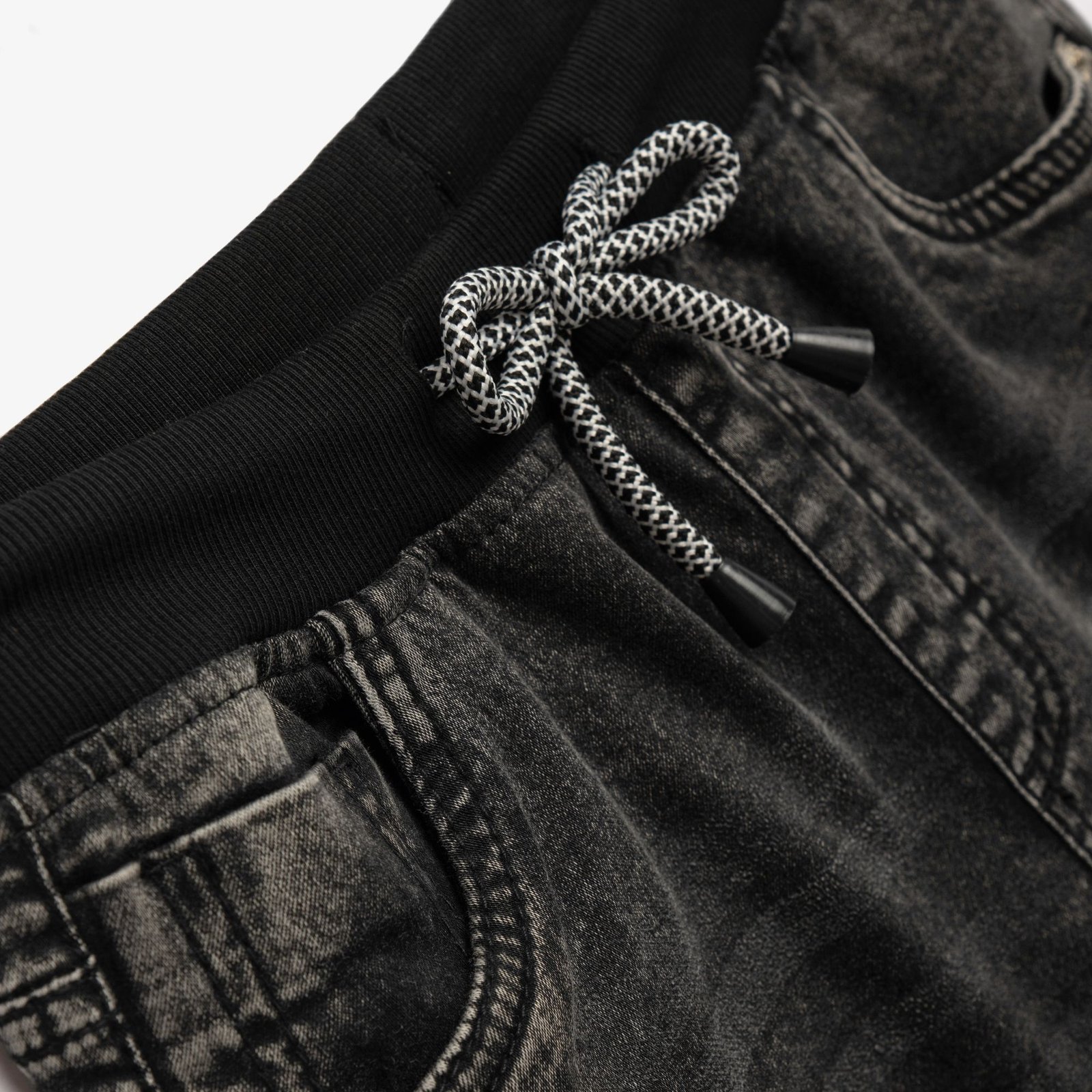 Σετ Μπλούζα & Τζιν Βερμούδα Αγόρι Funky “Not Touch” – Μπεζ/Μαύρο - Image 2