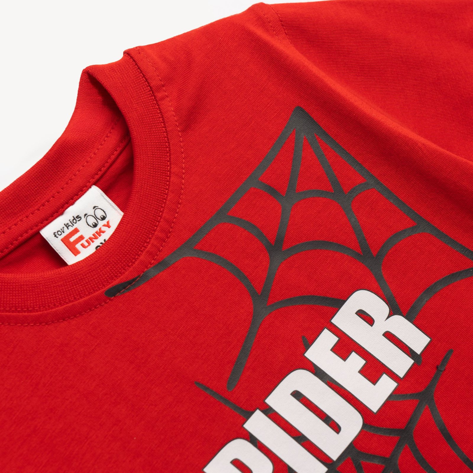 Σετ Μπλούζα & Βερμούδα Αγόρι Funky “Spider” – Κόκκινο/Μαύρο - Image 2