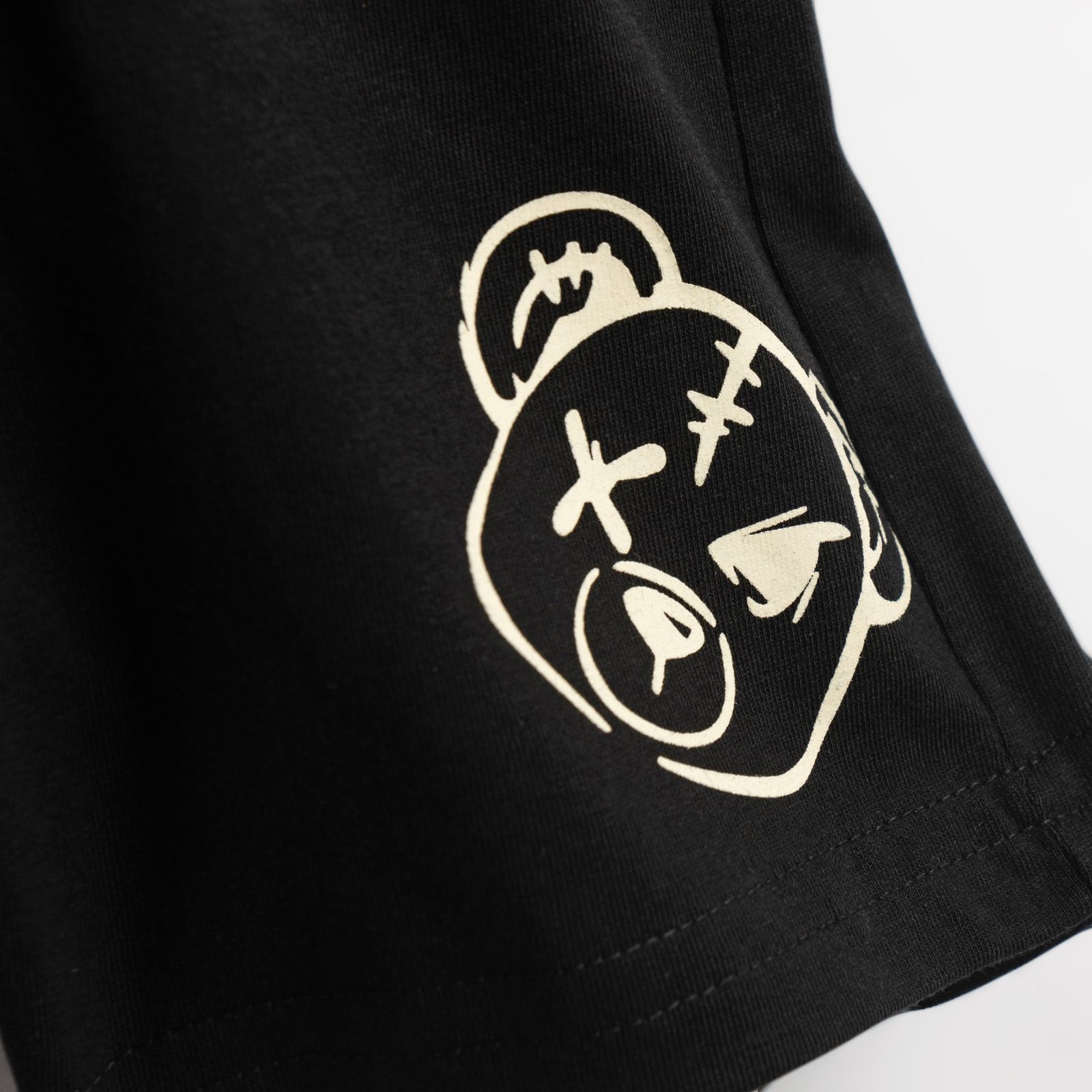 Σετ Μπλούζα & Βερμούδα Αγόρι Funky “Bear Faces” – Εκρού/Μαύρο - Image 3