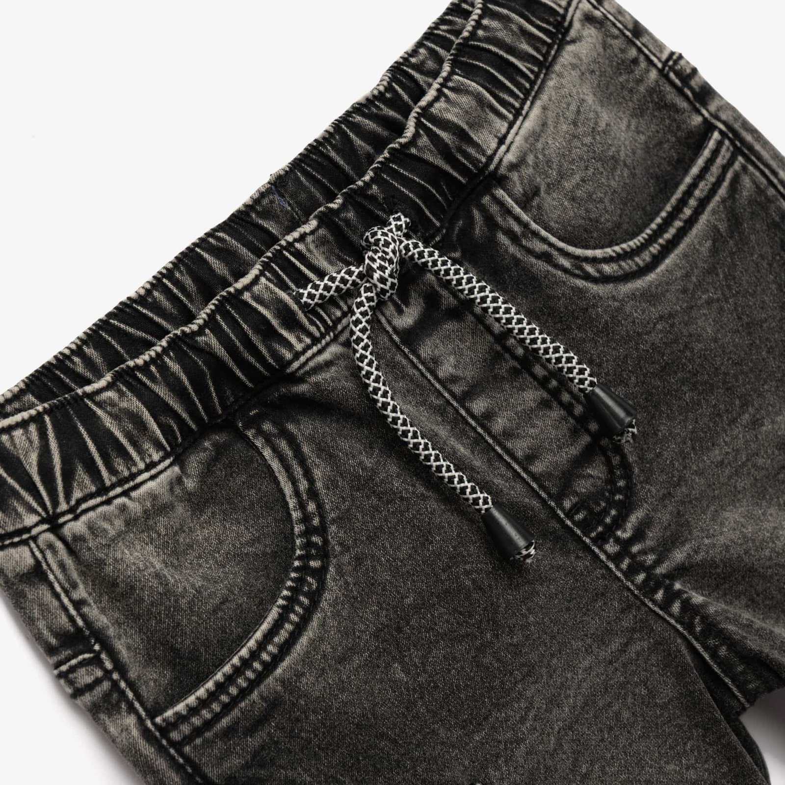 Σετ Μπλούζα & Τζιν Βερμούδα Αγόρι Funky Δεινόσαυροι – Εκρού/Μαύρο - Image 3