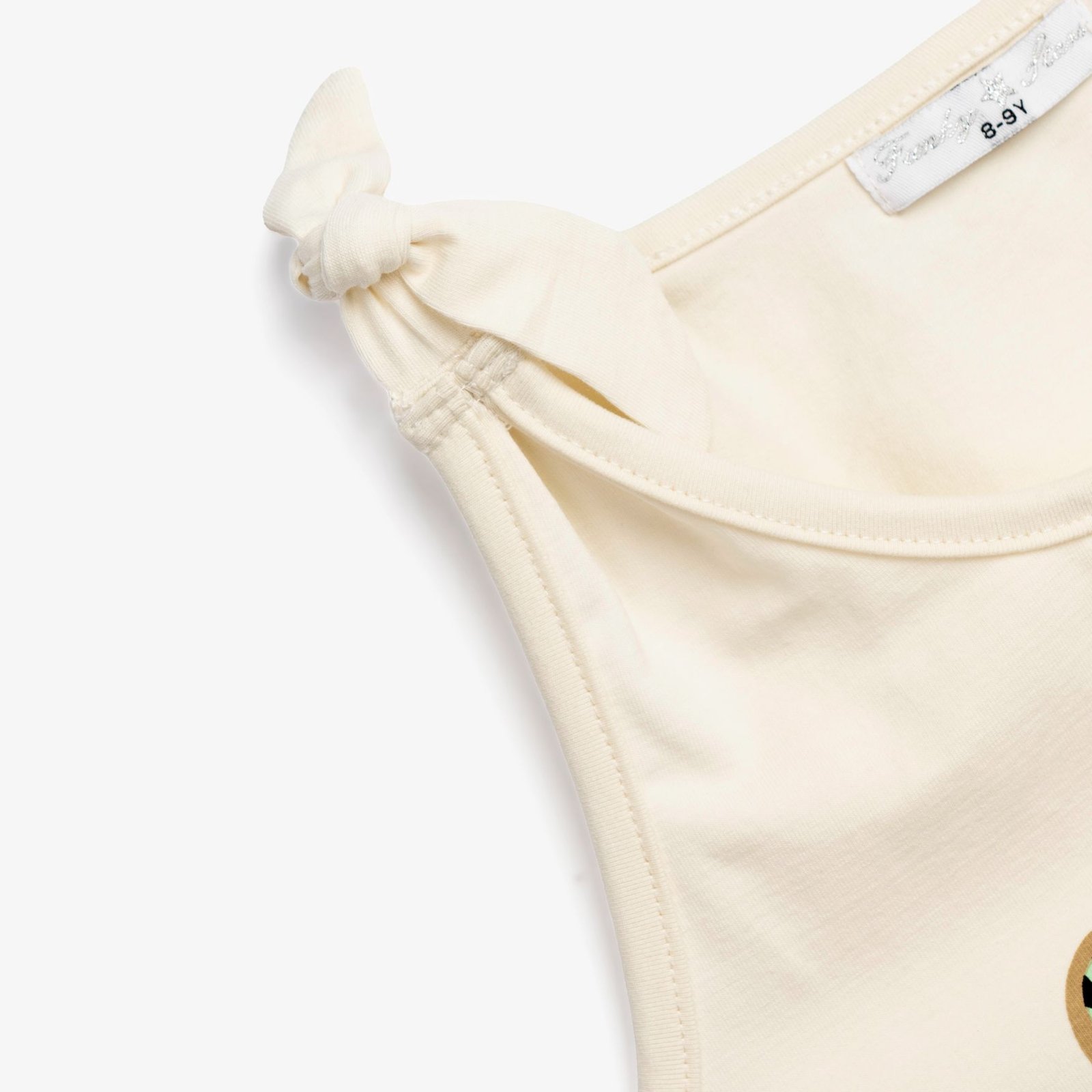 Σετ Τοπ & Σορτς Κορίτσι Funky “More Fun” – Εκρού/Μπεζ - Image 2