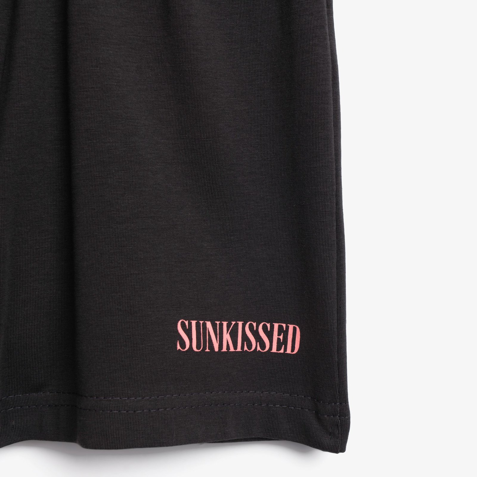 Σετ Αμάνικο Τοπ & Σορτς Κορίτσι Funky “Sunkissed” – Ροζ/Μαύρο - Image 2