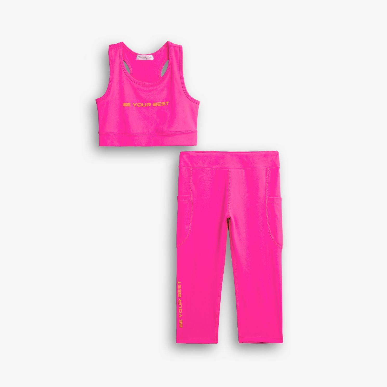 Neon Pink Active Σετ Funky Με Κολάν Κάπρι – Φούξια