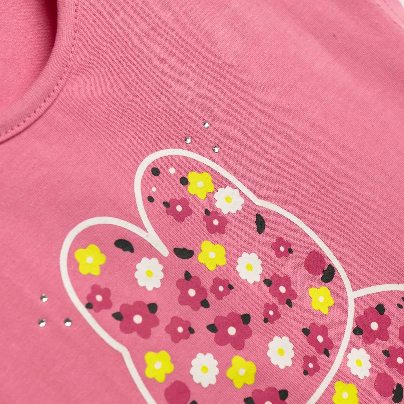 Σετ Μπλούζα & Κολάν Κορίτσι Funky – Ροζ/Μαύρο (Γατάκι Floral) - Image 2