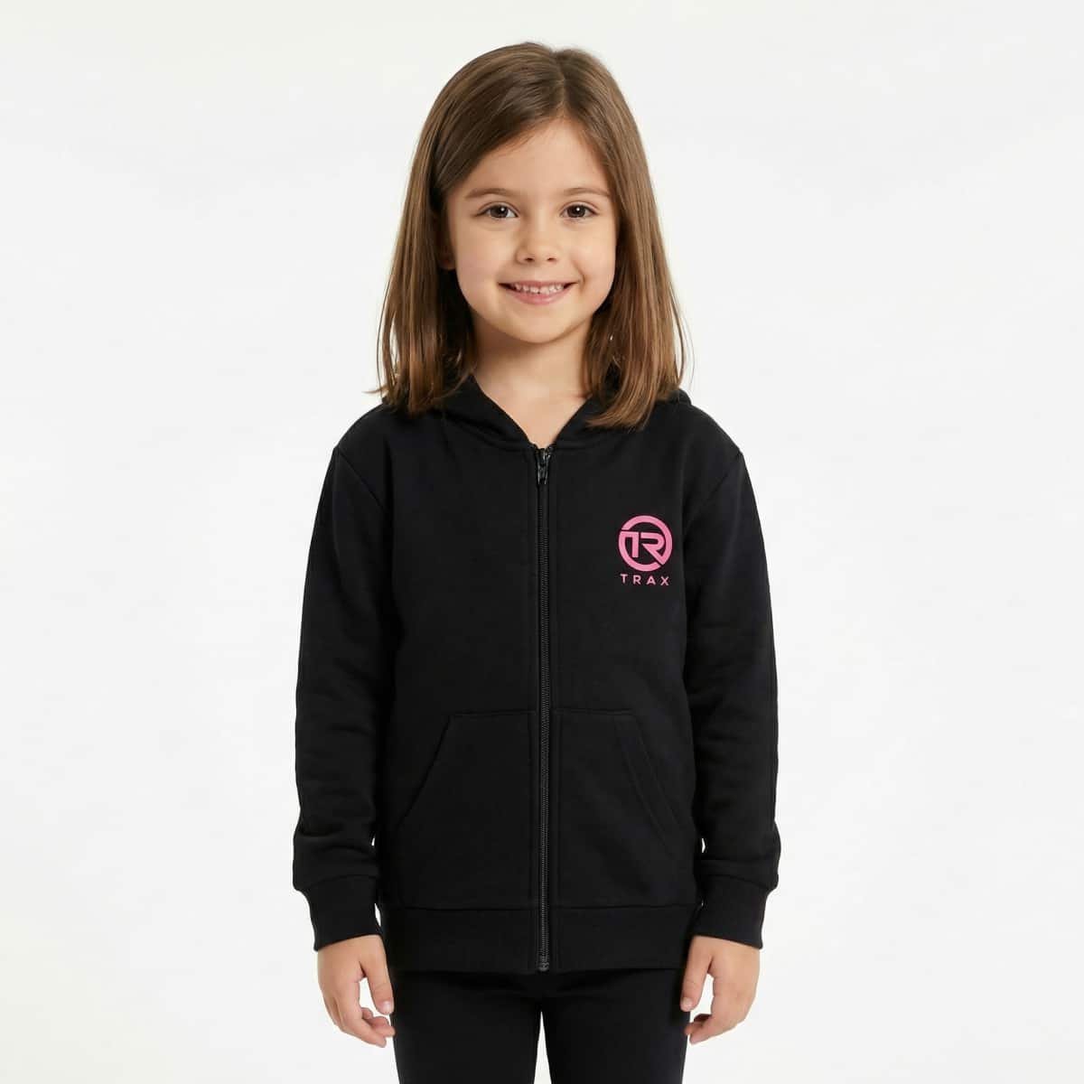Ζακέτα Κορίτσι Trax Μαύρη Με Κουκούλα