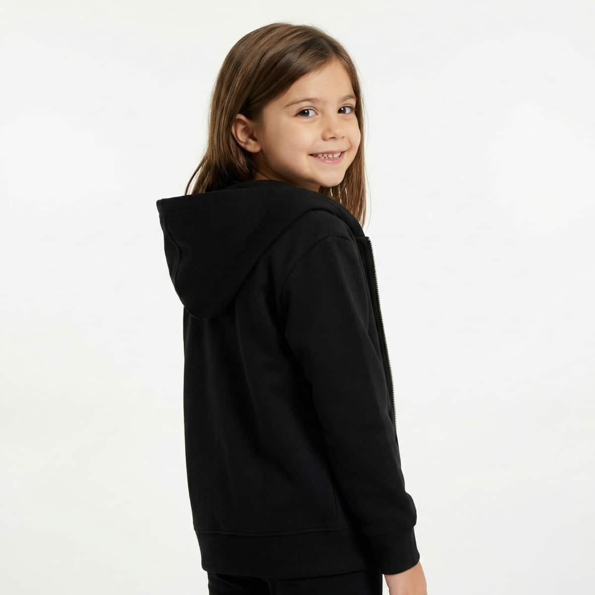 Ζακέτα Κορίτσι Trax Μαύρη Με Κουκούλα - Image 3