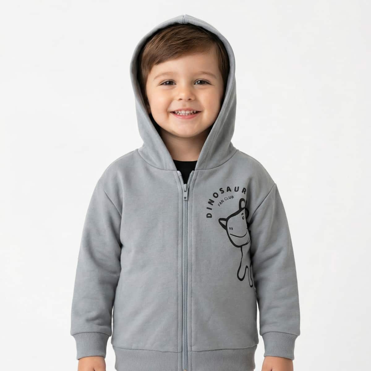 Ζακέτα Αγόρι Trax Γκρι Με Κουκούλα Dinosaur