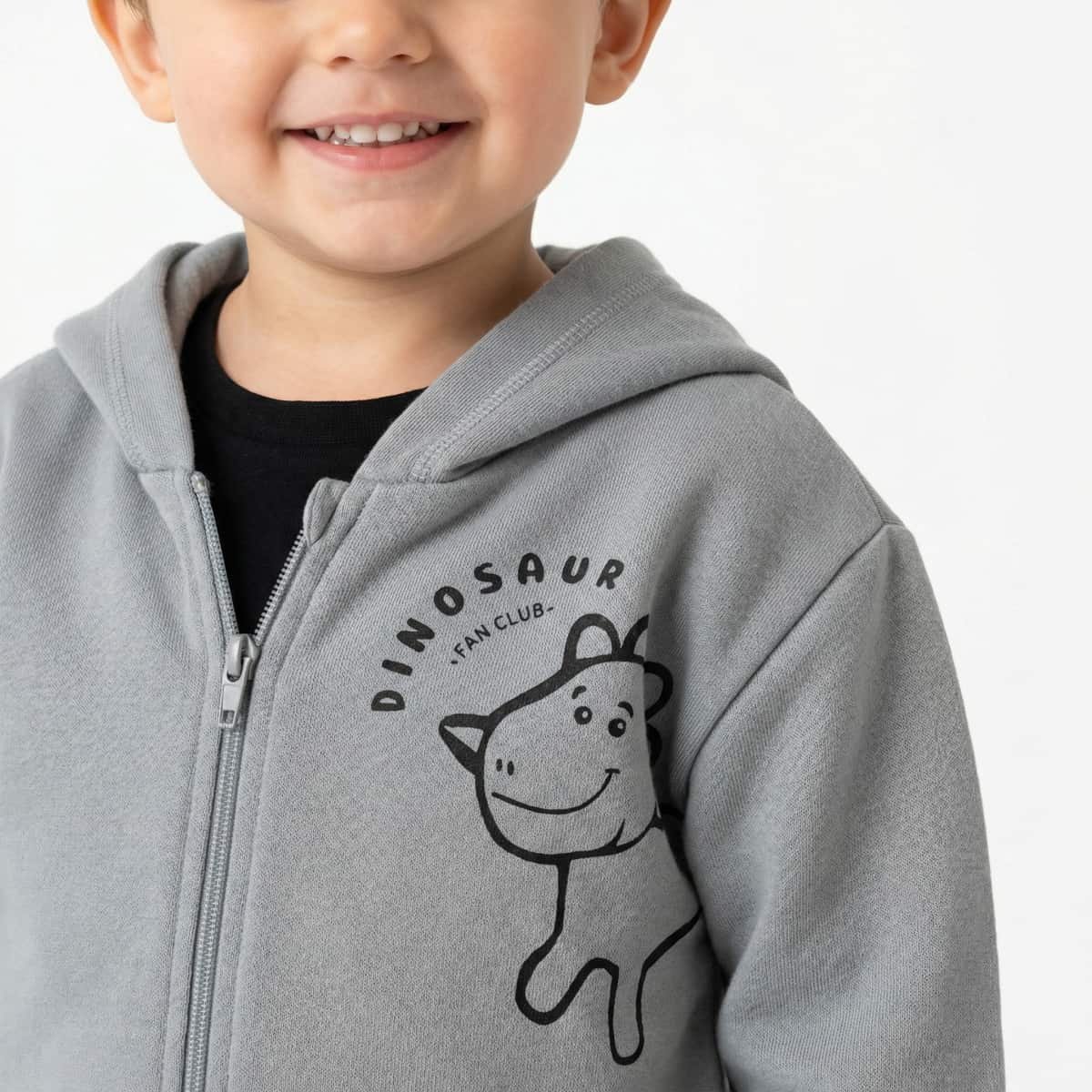 Ζακέτα Αγόρι Trax Γκρι Με Κουκούλα Dinosaur - Image 3