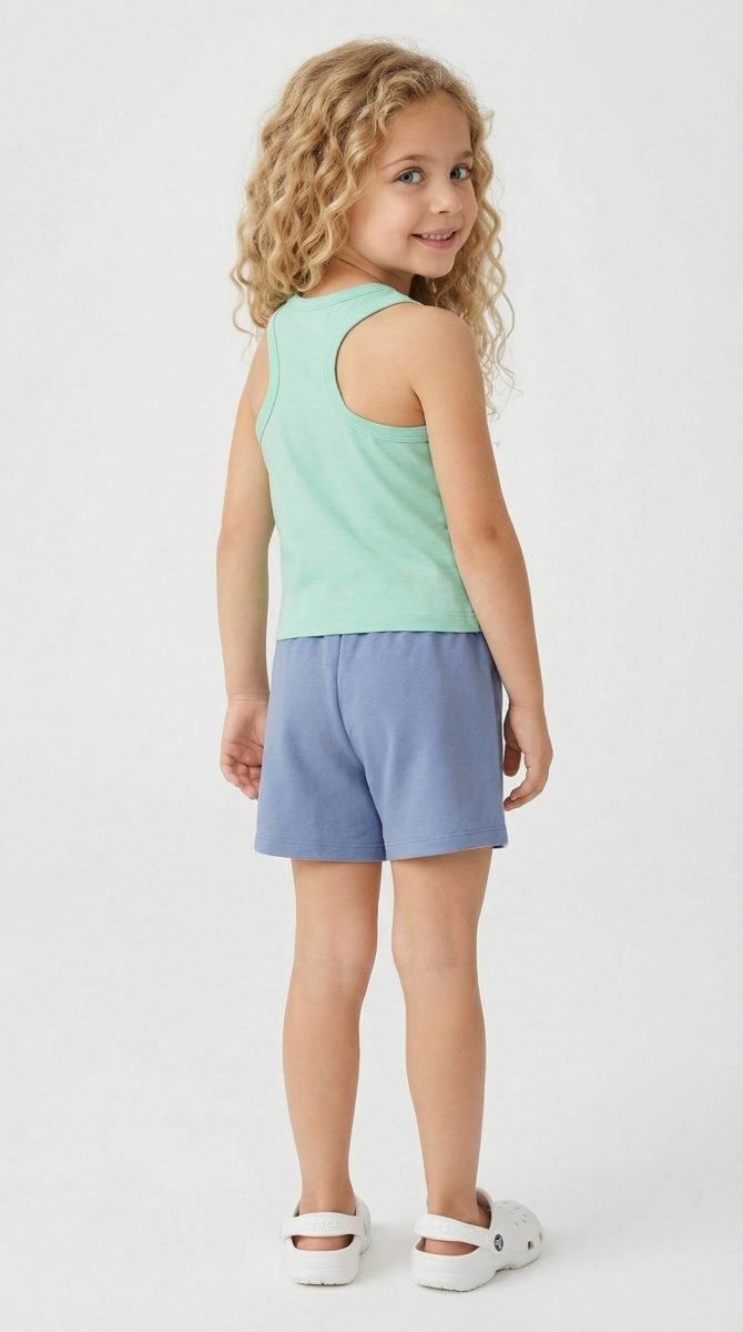 Μέντα σετ Trax με λιλά σορτς - Image 2