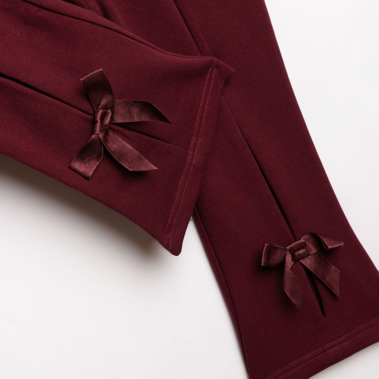 Παιδικό Σετ Κορίτσι Velvet Bows Μπορντό - Image 3